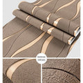 Curve stripe 3D decorative wallpaper in light grey and dark brown colour options showing velvet texture