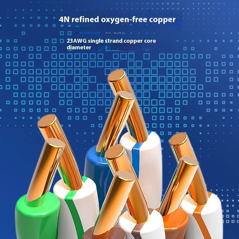 305 metre blue Category 6 gigabit Ethernet cable with oxygen-free copper core