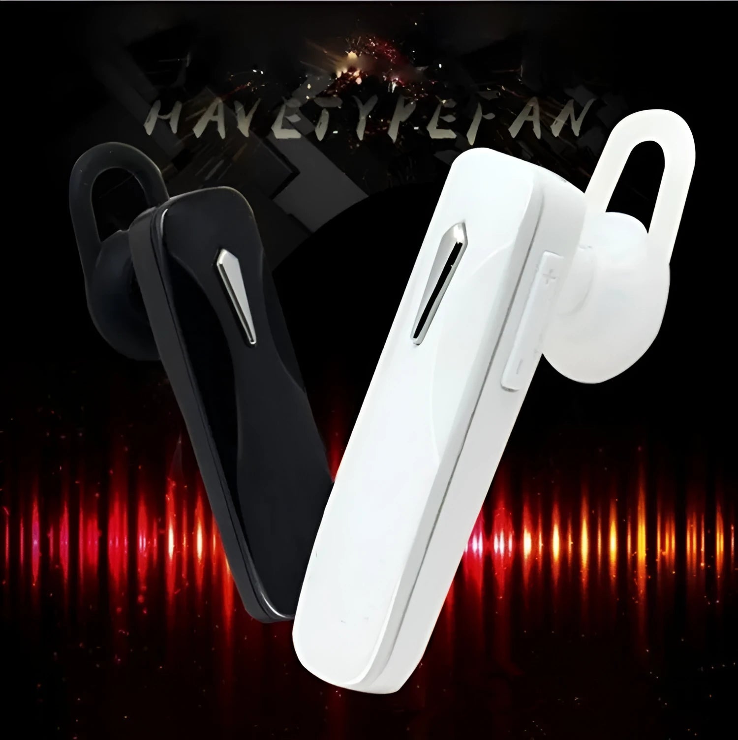 M163 wireless Bluetooth car headset for hands-free driving in black and white colour options