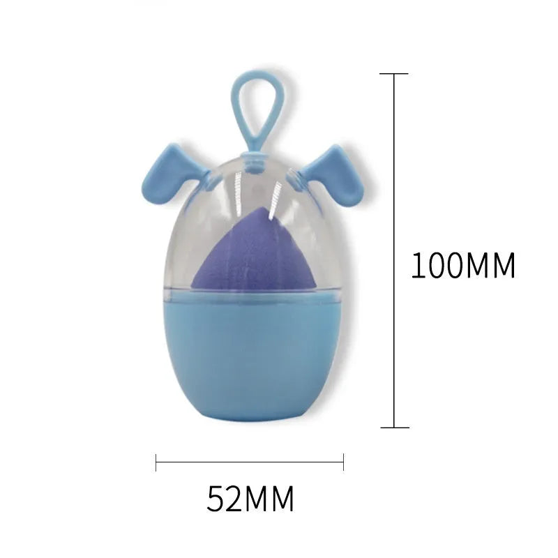 Non-latex dual-use water drop beveled makeup sponge in coral teardrop colour for foundation blending