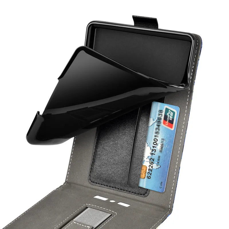 Black TPU leather protective case for a 6-inch Kindle Paperwhite e-reader, showing embossed texture and brackets style edges.