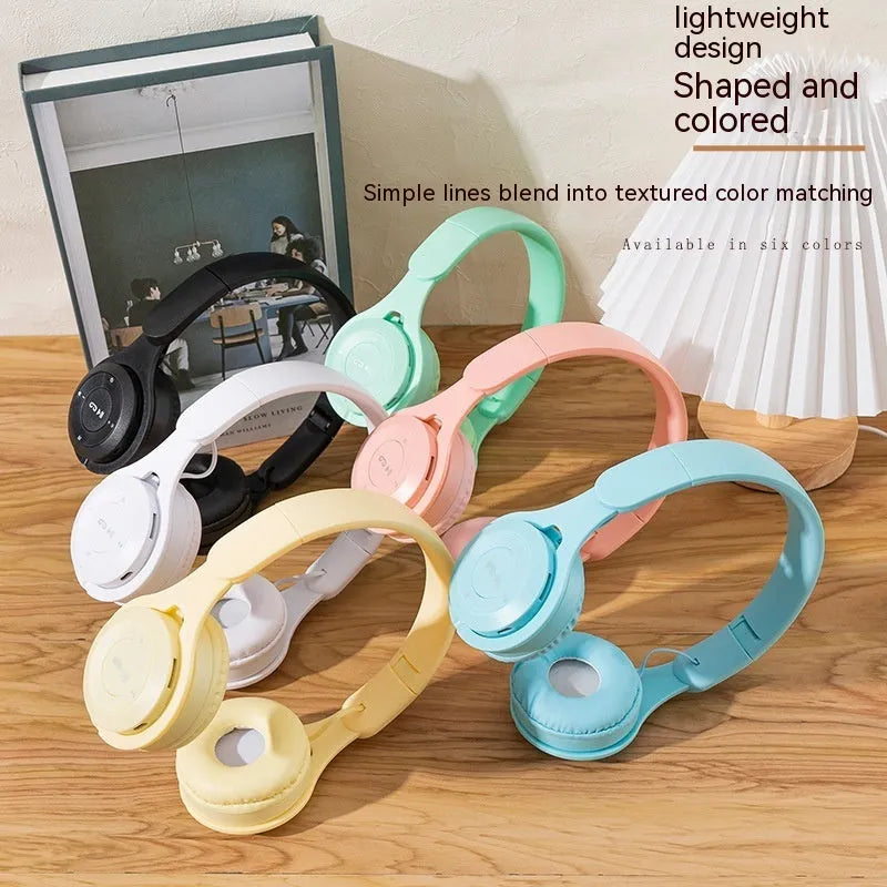 Wireless foldable Bluetooth headset in blue with over-ear design and 40mm platinum speakers