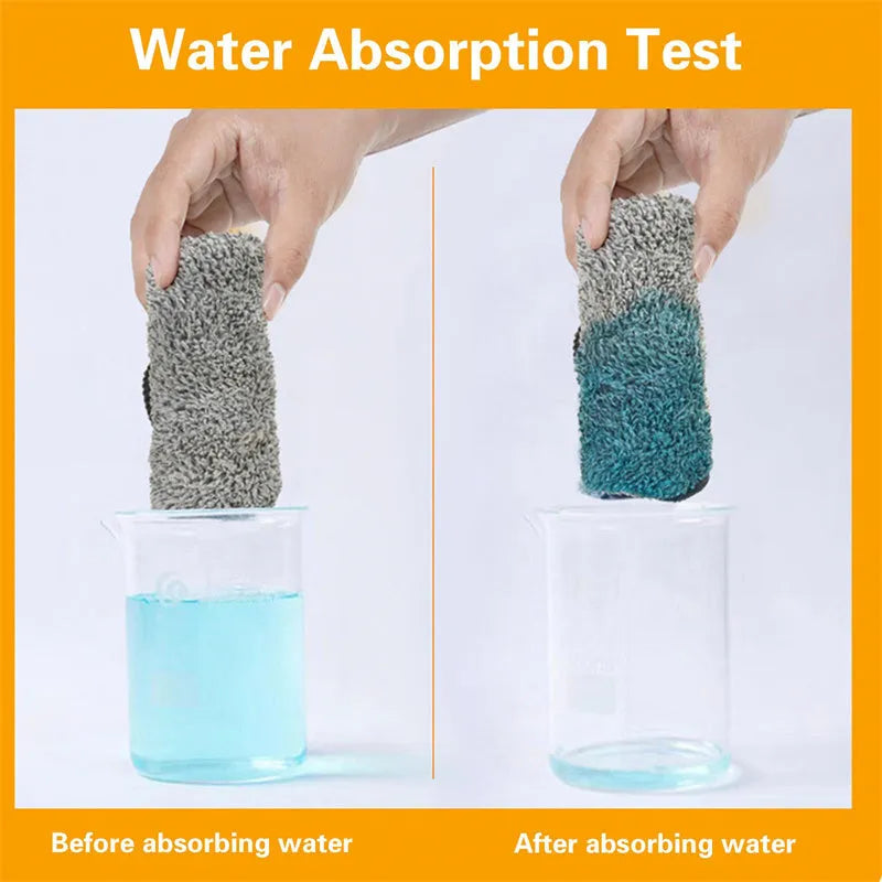 Blue triangle cleaning mop with extendable pole and rotating head for corner cleaning
