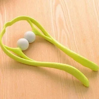 Plastic pressure point therapy neck massager with adjustable stand and 3D floating point design in blue colour