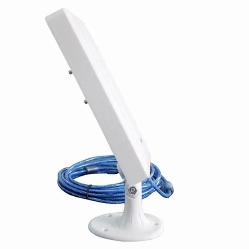 White USB wireless network card with Type USB connector for computer wireless connectivity