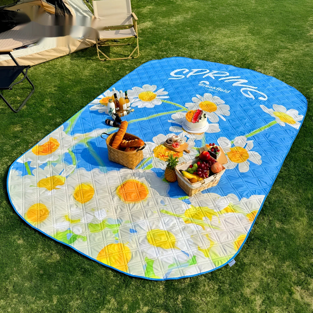 Waterproof 2x3 metre outdoor picnic mat with ultrasonic thickening in Four Seasons Series colour