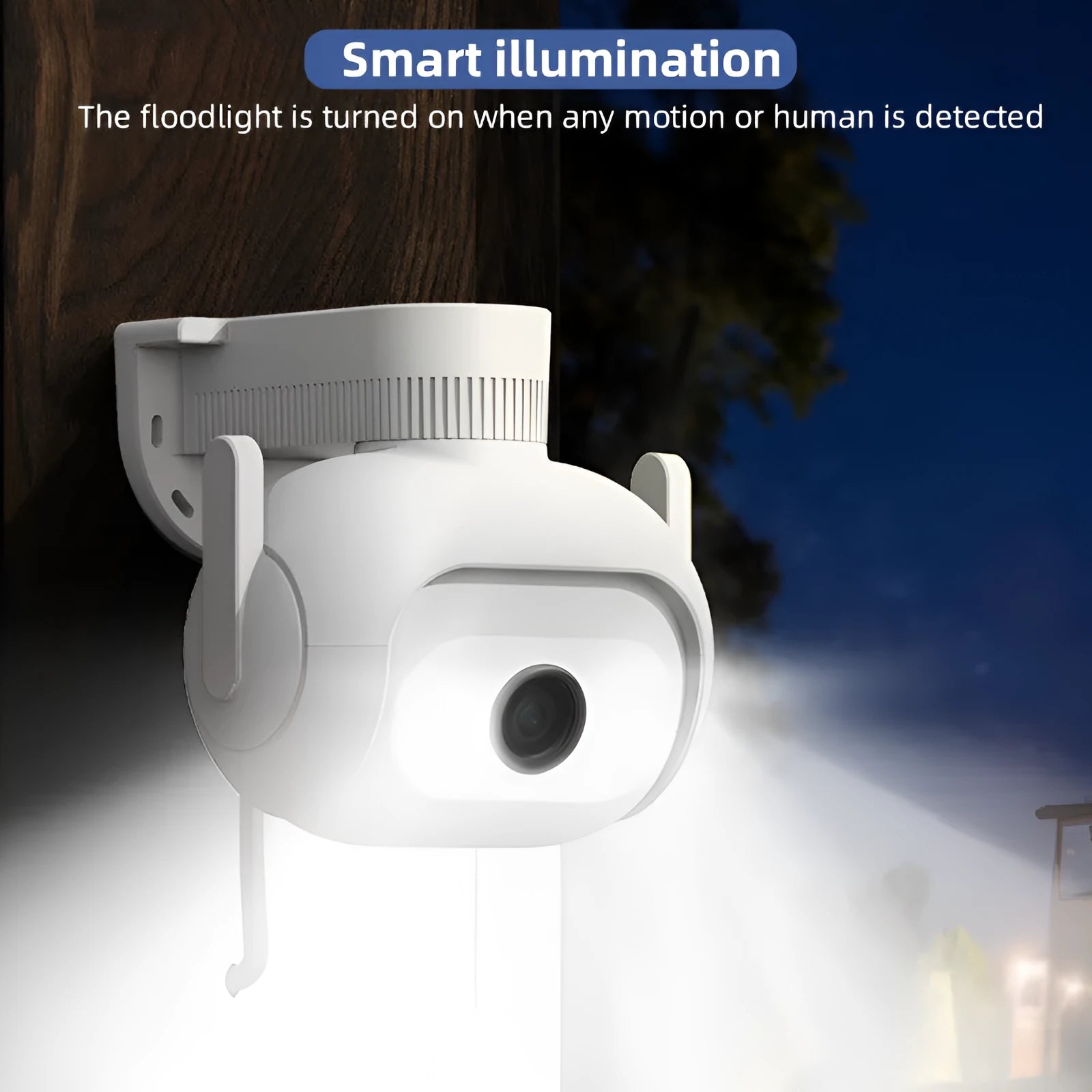 IMILAB EC5 outdoor floodlight security camera in white with 2K resolution and 360 degree rotation