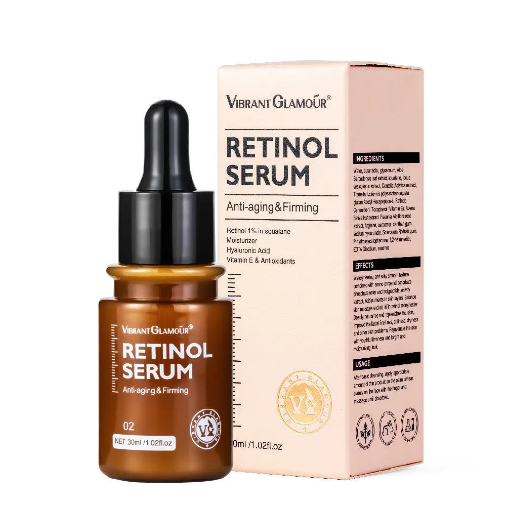 30ml retinol facial serum bottle for moisturising skin and reducing fine lines