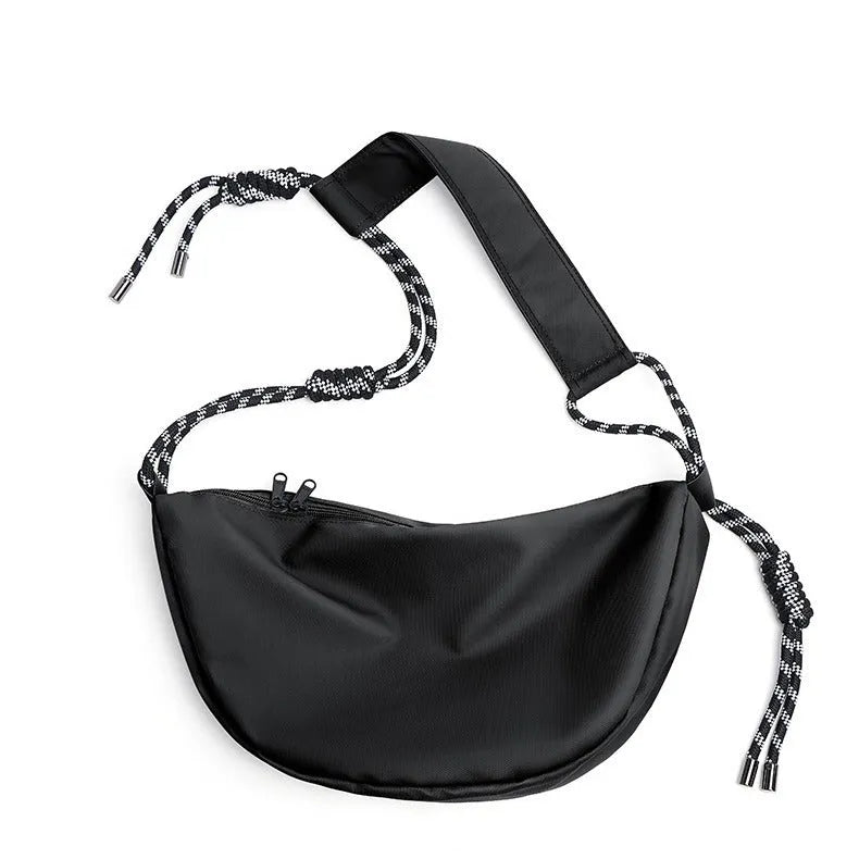Men's lightweight nylon messenger bag in urban simplicity style with large capacity