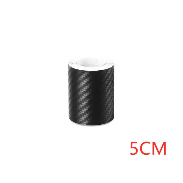 Matte black 3D carbon fibre protective vinyl roll for car door sills and bumpers