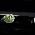 Jasmine car perfume solid gypsum vent clip freshener in beige white or fresh green with 5ml oil.