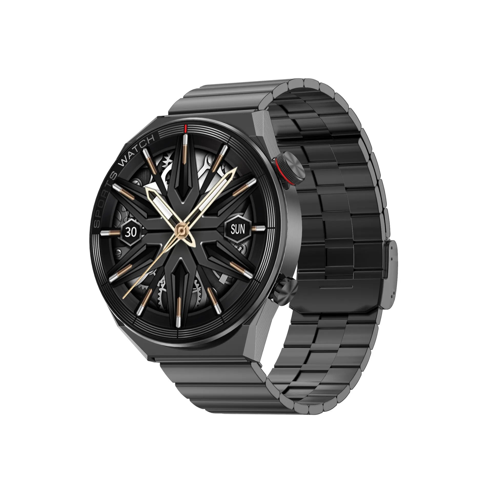 Large screen smart watch with Bluetooth call functionality showing HD colour display on wrist