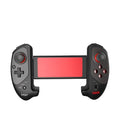 Red telescopic gamepad controller with USB cable showing expanded phone holder