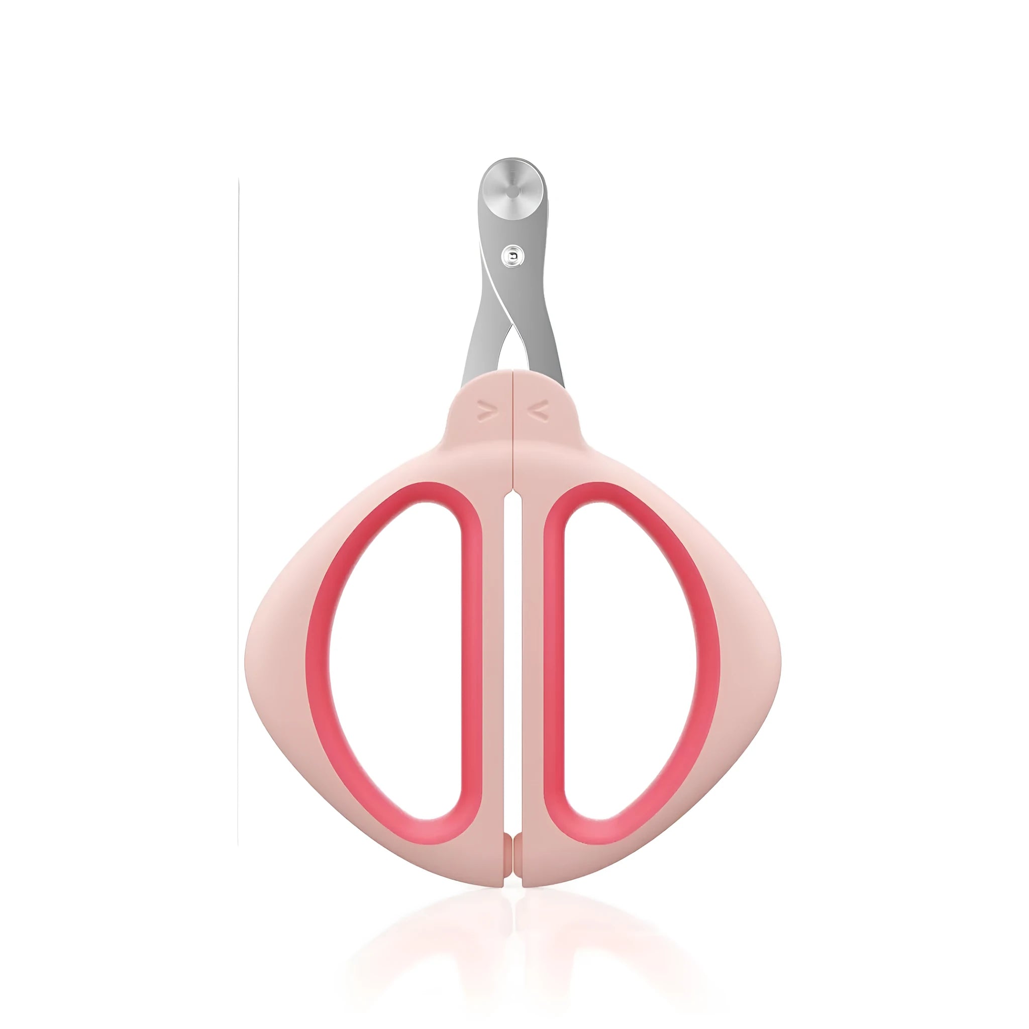 Cat nail clipper with positioning hole and stainless steel blade in blue or pink
