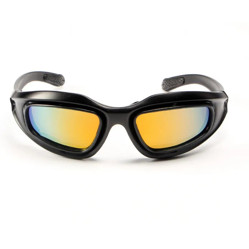 Tactical sports sunglasses with polarised lenses for outdoor cycling