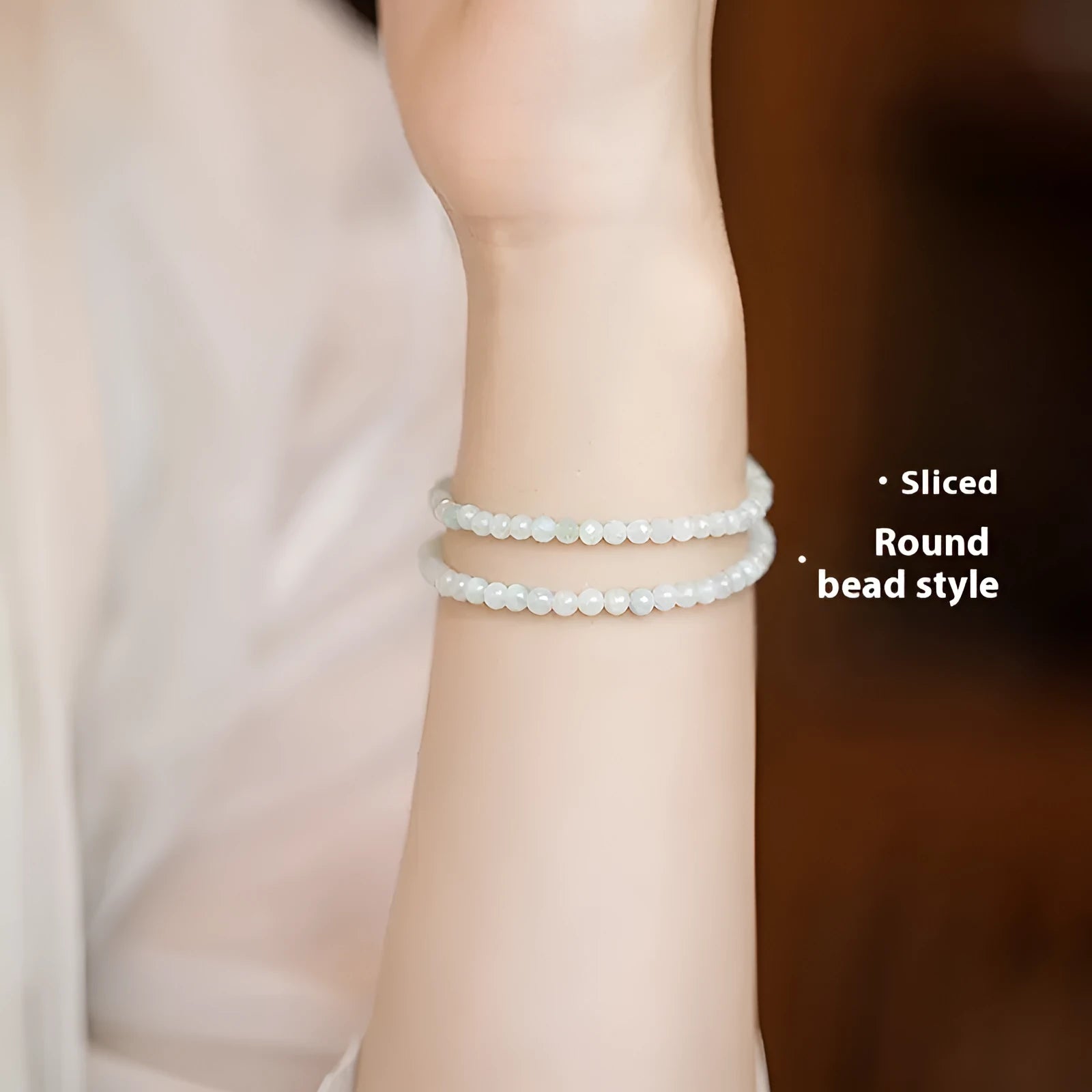 Korean style retro jade bracelet in ball type design with multiple sizing options