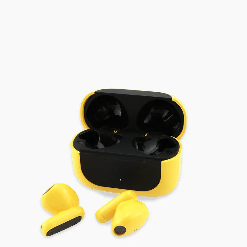 Jerry cartoon character themed wireless Bluetooth headphones in black, white, and yellow colours.
