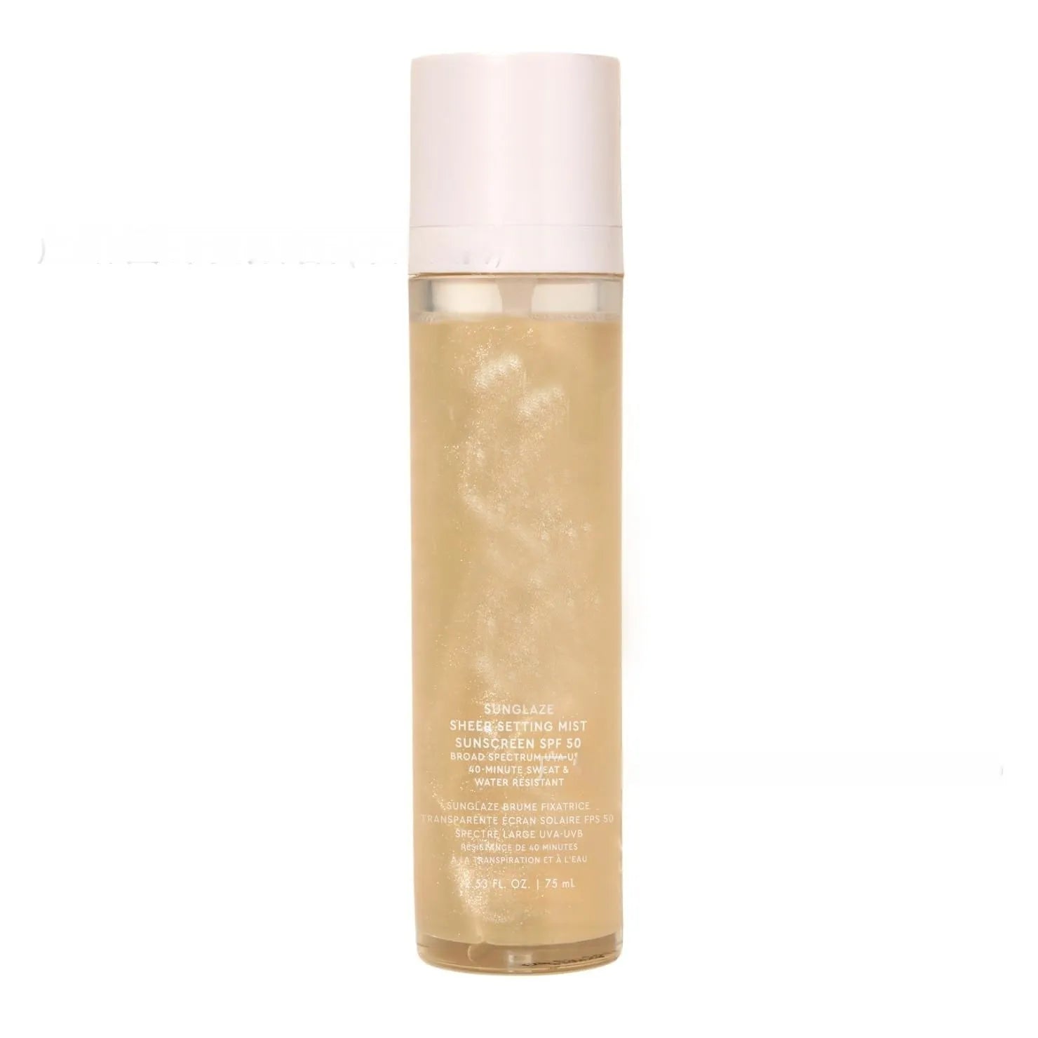 75ml makeup setting spray bottle with moisturising formula and standard spray nozzle