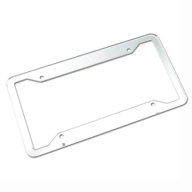 Aluminium alloy stainless steel license plate frame in black, grey, silver, or stainless steel finish.