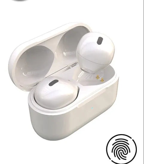 Invisible 9mm mini in-ear wireless Bluetooth earpiece in skin tone, white, or pink colour options.