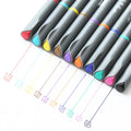 Set of ten 0.38mm fine tip hook line drafting pens for technical drawing.