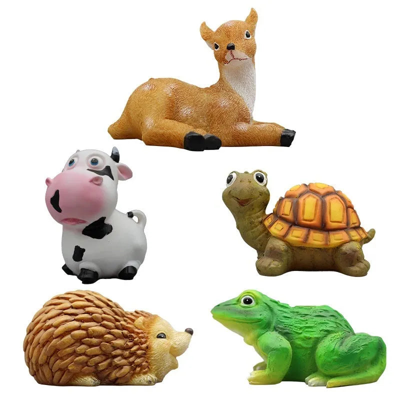 Resin solar lamp in animal shape for outdoor courtyard garden decorative lighting