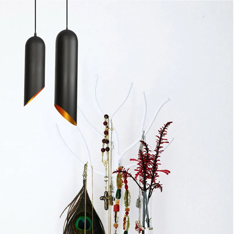 Retro iron art chandelier ceiling light in matte black finish for bedroom or living room