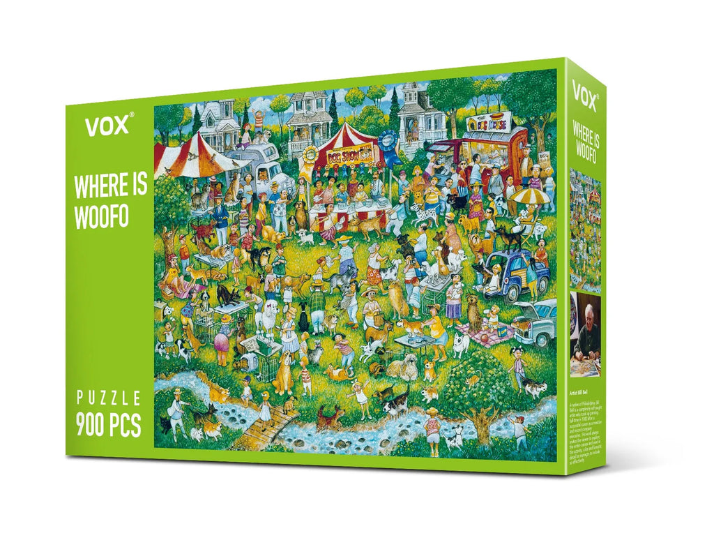 900-piece paper jigsaw puzzle with finished size 50x62cm, showing the Dog Show design