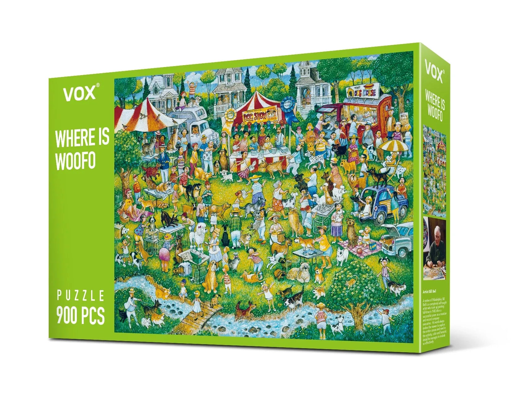 900-piece paper jigsaw puzzle with finished size 50x62cm, showing the Dog Show design