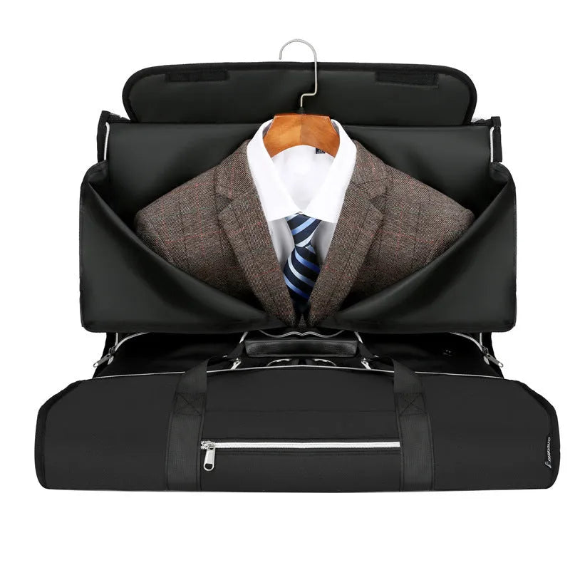 Oxford cloth storage bag with dry wet separation compartments in grey, black, or dark blue colour options