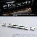 Chrome dashboard air conditioning button panel replacement set for automotive interior ventilation controls