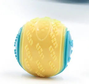 TPR rubber dog training ball in luminous colours with 6.5cm diameter for dental care
