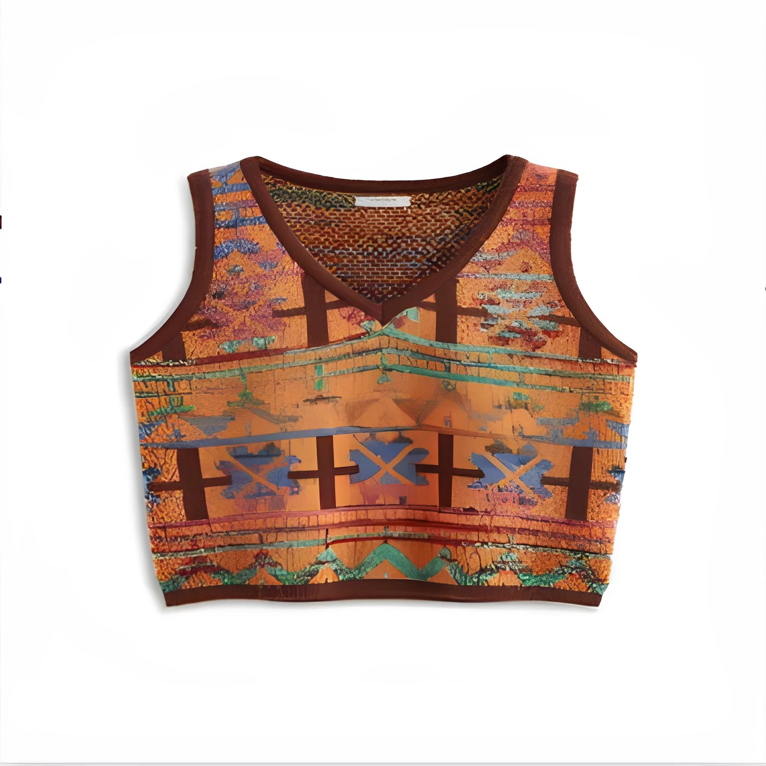 Loose fit round neck printed t-shirt in bird eye polyester fabric with picture colour design