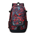 Classic blue or red nylon backpack with large capacity for school and travel