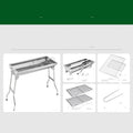 Stainless steel folding barbecue oven with portable design for outdoor cooking