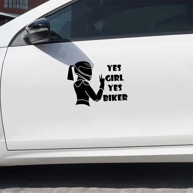 Anime girl character car decorative waterproof sticker measuring 16cm by 15cm