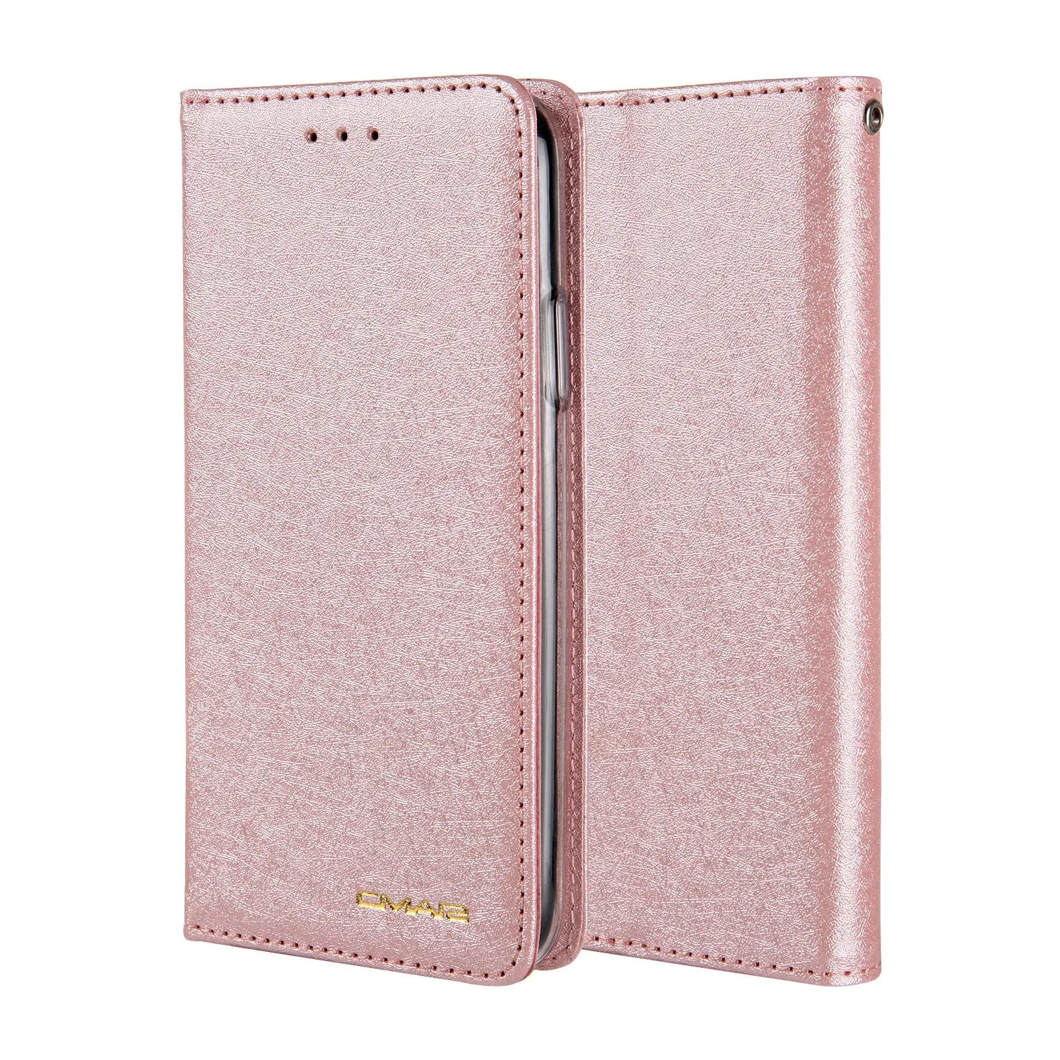 PU leather flip phone case with card slots for Apple iPhone in multiple colour options