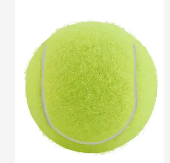 Bright coloured 6.3cm rubber dog toy tennis ball for chew-resistant fetch play