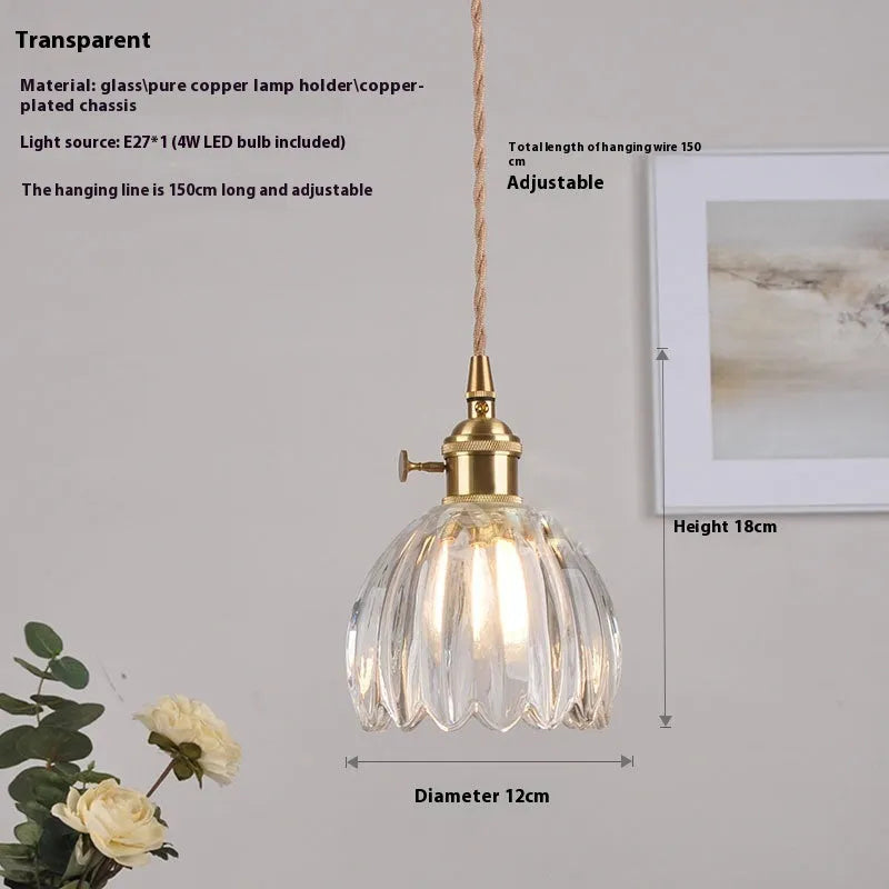 Vintage glass flower chandelier with Nordic design in amber, white, green, transparent or smoky grey colours