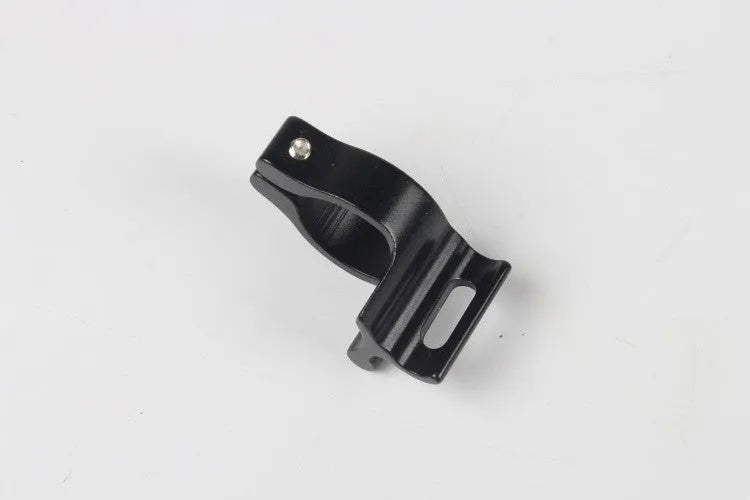 Black aluminium alloy clamp ring with a 28.6mm diameter for vehicle cable management.