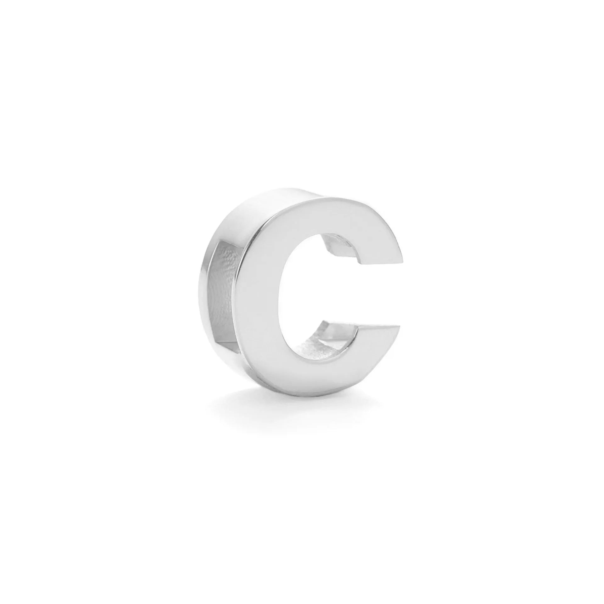 Titanium steel necklace with a single charm showing a number or letter on a 40.5cm gold or silver chain.