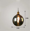 Nordic glass chandelier adjustable height 1.2m in amber colour for living room
