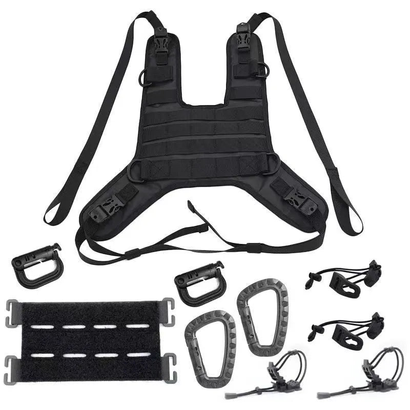Black nylon universal vest fuel tank bag mount base for motorcycle with multiple specification options