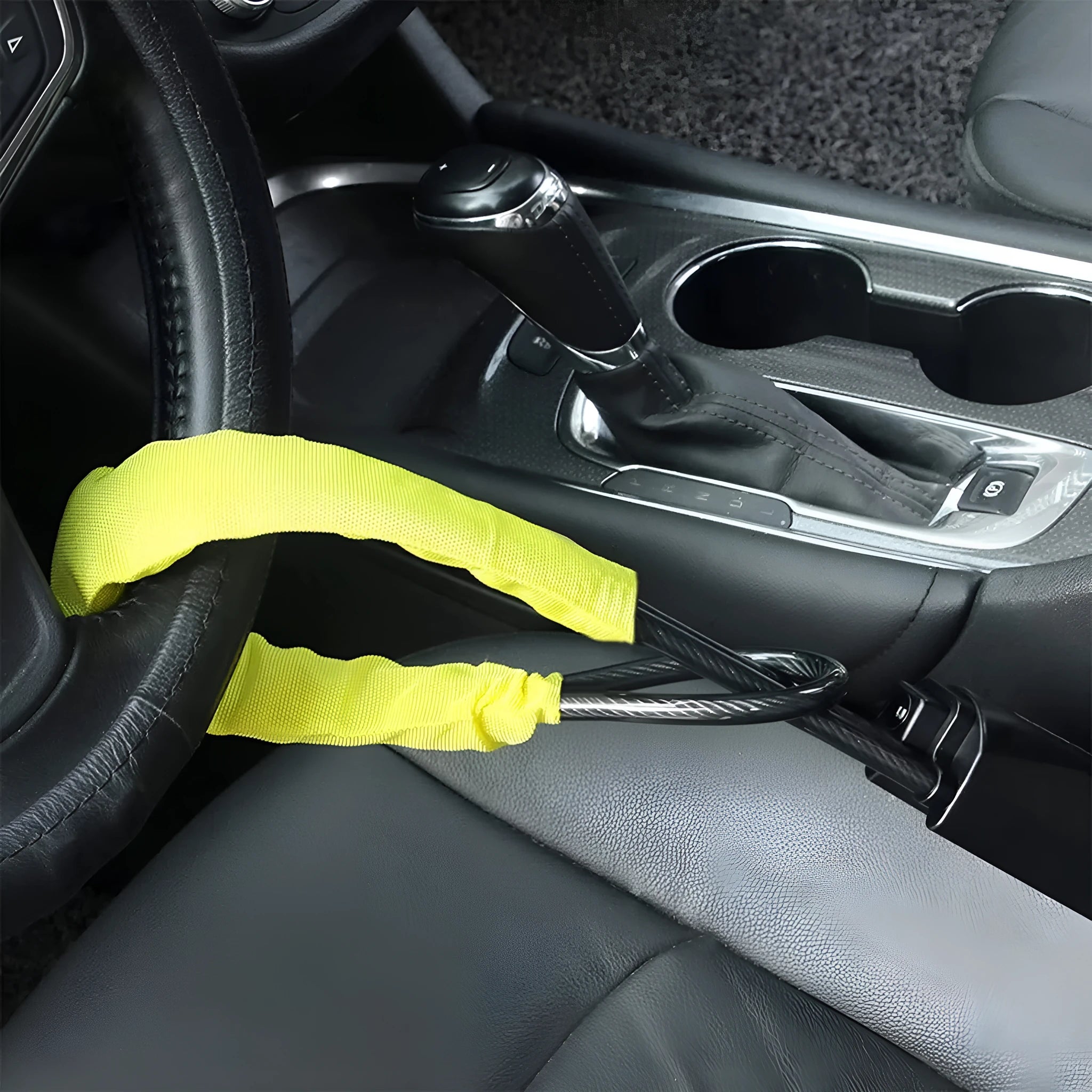 Car steering wheel wire rope lock in red colour with iron body and copper lock core for General Motors vehicles
