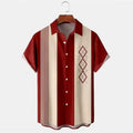 Men's slim fit short sleeve shirt with detailed 3D floral pattern digital printing
