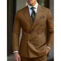 Men's two-piece business suit set in regular cut with jacket and trousers