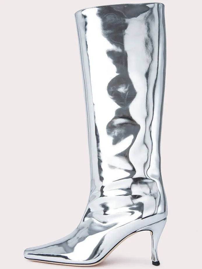Women's square toe cowboy boot in a selection of colours including black, snake pattern, and brown stone.