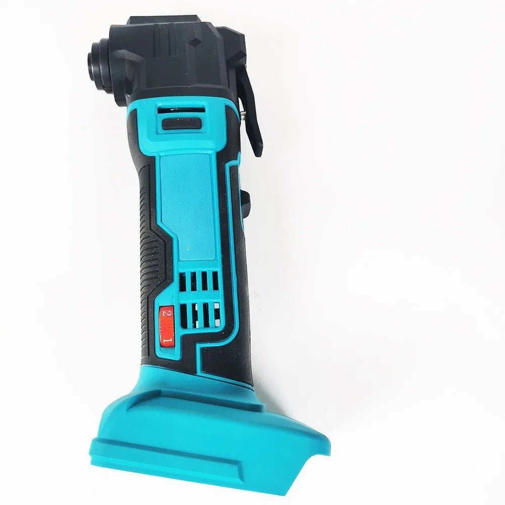 Rechargeable lithium battery cordless garden trimming machine with metal body and storage box.