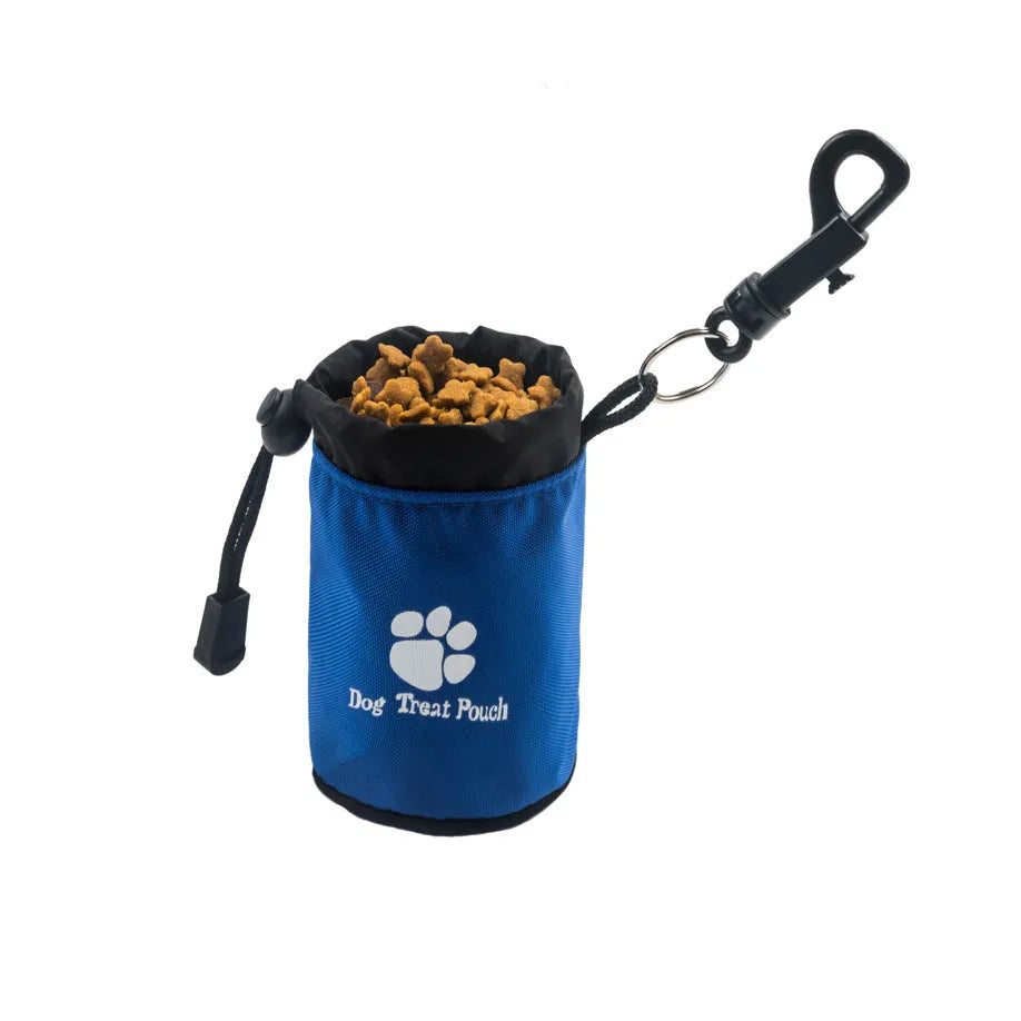 Mini nylon pet training snack bag in solid colour with removable dog food pack