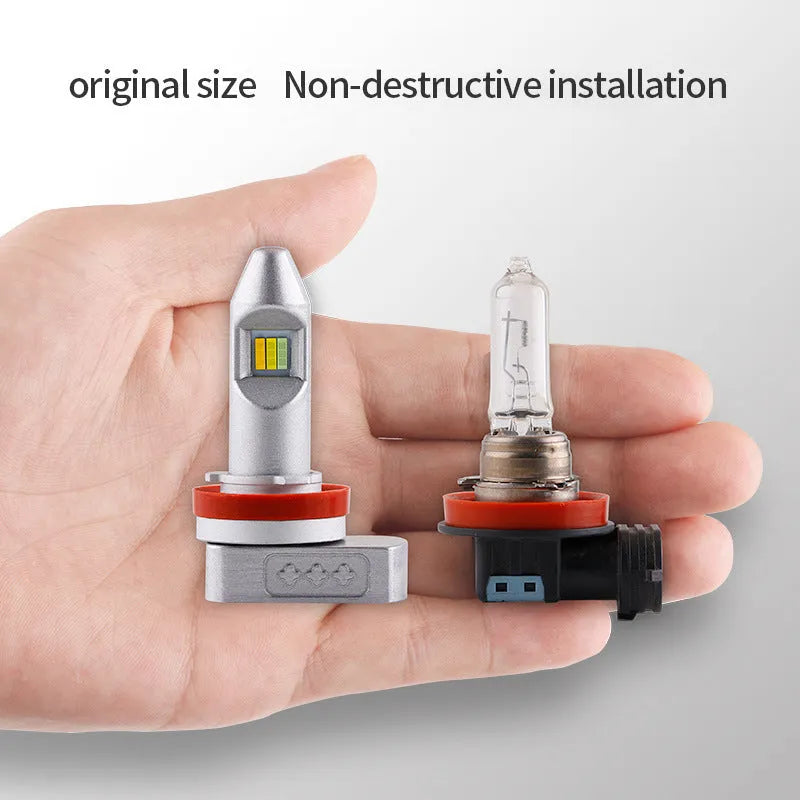 Super stable bright LED fog lamp bulb for car motorcycle SUV truck universal retrofit.
